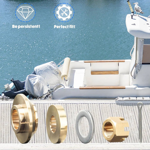 Upgrade 150-300HP Propeller Installation Hardware Kit For Yamaha Outboard Motors with brass components and cotter pin
