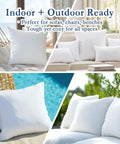 20x20 Outdoor Pillow Inserts Set Of 2 With Waterproof Fabric Down Alternative Cushions on patio furniture