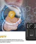 1440P UHD Ambarella H22 Body Worn Camera With 128GB Memory Night Vision Audio Recording Waterproof Portable Law Enforcement Cam