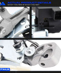 Close-up of metal components of Dodge Ram Gear Shift Bracket With Solenoid Replacement Fits 2009 2018 Ram 1500 2500 3500 And Ram 1500 Classic 2009 2021 Drop In OE Style Mopar 68470756AA Compatible