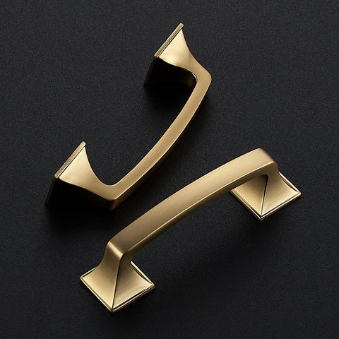 10 Pack Solid 3 Inch Square Foot Arch Cabinet Pulls In Champagne Bronze For Kitchen Cabinets And Drawers Durable Zinc Alloy Drawer Pulls
