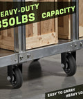 Beefy 6 Inch Caster Wheels Set Of 2 With Solid Rubber 850Lb Heavy Duty Plate Casters Double Ball Bearing Knobby Tread for cart