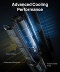 Interior view of Bedroom Tower Fan With Evaporative Cooling, 43 Inch Upgraded 2025 Model showcasing advanced cooling components
