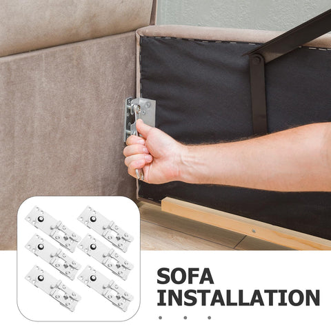 Installing heavy duty sectional couch connectors with screws for modular sofas interlocking metal clips that lock in place