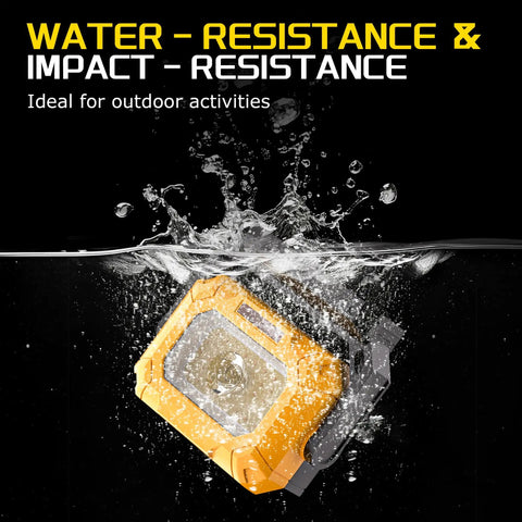 Water-resistant and impact-resistant 2 Pack Magnetic Work Light With 1500LM Output, Rechargeable 4000mAh Battery, submerged in water