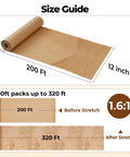 Eco Friendly Honeycomb Packing Paper Roll Pro Grade 12 Inch By 200 Foot Biodegradable Kraft Cushioning size guide image