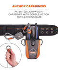 Retractable Tool Lanyard With Two Locking Carabiners And Swivel ANSI ISEA 121 2018 Certified To 2 Lb Capacity belt attachment