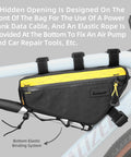 Waterproof Triangle Bike Frame Bag 1.8L Under Tube Pouch For Road And MTB Cycling Durable Velcro Straps Quick Access
