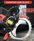 Heavy Duty 12000W Concrete Ring Saw With Water Fed Dust Suppression For Brick, Granite And Rebar diamond saw blade close-up.