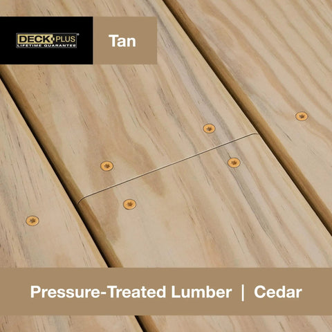 Epoxy Coated Exterior Wood And Fence Screws Tan 8 X 1-5/8 Inch Torx Drive on Cedar Decking