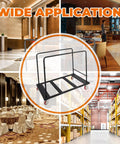 Heavy Duty Folding Table Cart With 5 Inch Swivel Locking Wheels Portable Black Table Rack For 60 Inch Round Tables Ideal For Garage Home Warehouse Parties And Event Venues