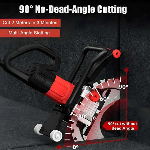 Badass 8900W Brushless Concrete Ring Saw cuts through brick with 90° no-dead-angle cutting and heavy titanium blades.