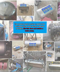 Collage of Heavy Duty 30 Gallon Stainless Steel Water Pressure Tank Kit Wall Mounted Auto Fill installations in various settings.