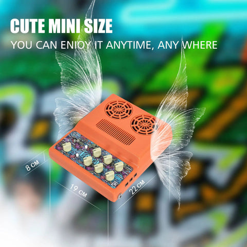 Rechargeable Tiny 20W Guitar Amp For Desktop Practice With Distortion Delay Aux In And Headphone Jack Stereo 2x10W