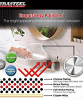 Wall Mounted Commercial Kitchen Wok Range Faucet With 14 Inch Swivel Spout Brass Construction Chrome Polished Finish details