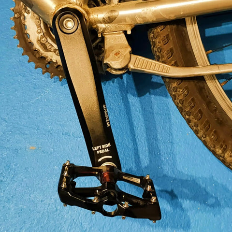 Diamond Hole Forged 6061 Alloy Bike Crank Arms For E Bikes 89Mm To 175Mm in 10 Size Options installed on mountain bike