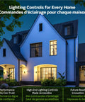 Night view of a house with illuminated windows, promoting Decora Smart WiFi Light Switch With Matter Compatibility for lighting control.