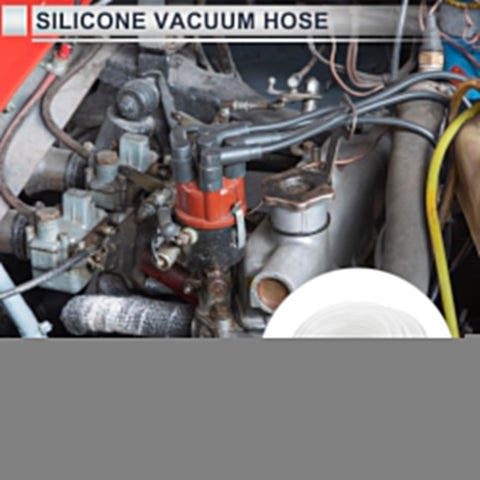 Installed High Temp Silicone Vacuum Hose For Automotive Use, Ten Feet Long, One Quarter Inch Inner Diameter