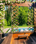 Thick 0.35 Inch Cedar Garden Trellis 13x68 Inch For Climbing Plants Ivy Vine Rose Clematis Outdoor Fence Wall Patio Decor