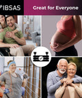 Diverse individuals, including elderly and pregnant woman, showcase inclusivity under 'Great for Everyone' banner by IBSAS.