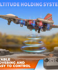 Totally Rad Kid Friendly Drone For 8 To 13 Year Olds With 2.4GHz Remote Control, hovering with altitude hold system in nature.