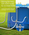 Split Pool Plunger Valve For Pool Filter Circulation Systems With Dual Hose Fittings Fits 1.25 Inch And 1.5 Inch Hoses Vacuum Ready Easy Flow Control And Quick Connect With Other Pool Fittings And Adapters For A Flexible DIY Setup on above-ground pool with hoses