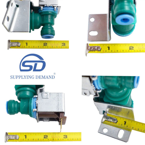 Single Solenoid Refrigerator Water Inlet Valve Replacement For Ice Maker W10238100 W10498992 WPW10238100 size comparison