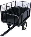 Heavy Duty Steel Dump Trailer 22 Cu Ft Capacity With All Terrain Tires 750 Lb Load Ideal For Rural Property Maintenance