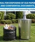 Outdoor 31 Gallon Burn Barrel For Trash Leaves And Paper Galvanized Steel Burn Can Cage Bin With Chimney Lid And Vent Holes