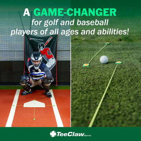 All In One Golf And Baseball Training Kit with Four Tee Holders and Elastic Lanyards for Indoor and Outdoor Practice