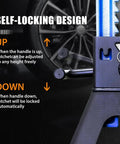 Close-up of 3 Ton Double Locking Car Jack Stands Heavy Duty Lift Supports Adjustable 11.2 To 16.8 Inches 6000 LB Capacity