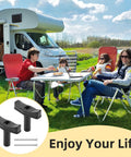 Family with RV using Roof Vent Lift Arm Knob Kit K1140-09, compatible with 4000R, 5000 RBT, 8000 series, two-pack