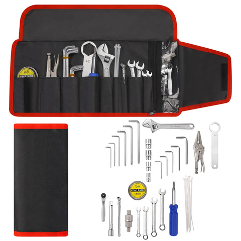 Compact Motorcycle Repair Tool Kit For 2019 And Newer Bikes On The Go Maintenance With 34mm Rear Axle Wrench, various tools