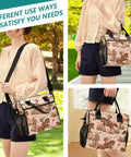 Insulated Lunch Bag Tote for Work and Outdoors leak proof reusable cooler with shoulder strap, cowboy print, 12L capacity