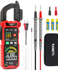 Smart Digital Clamp Meter With D-Shaped Jaws And Color Screen, Auto-Ranging Amp Meter For Inrush Current with accessories and case