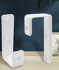 Heavy Duty Bunk Bed Ladder J Hooks, Rock Solid White Iron Brackets for secure wall mounting in youth bedrooms.