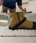 Spiked Shoes For Epoxy Floors And Self Leveling Overlays, Concrete Floor Cleats For Installation, Adjustable Nylon Spike Plate With Extended Straps, Size 6 To 12