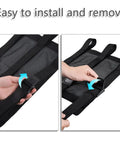 Easy install of Universal Tree Stand Seat Replacement 16x12 Inch Adjustable Fit showing hand adjusting buckle