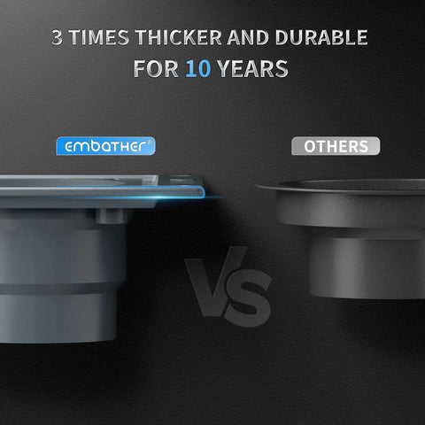 Comparison of 12 Inch Shower Drain With Removable Strainers In Brushed Nickel Finish High Flow Shower Drain Base Durability