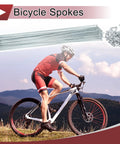 Image of 36 Pack 13G Bicycle Spokes 291mm Silver Galvanized Carbon Steel Set For Wheel Build And Repairs, 2.2mm Diameter, 4.5mm Elbow.