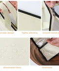 Features of Nine Pack Clear Dust Bags For Handbags See Through Purse Storage Organizer For Closet Hanging Pouch Cover With Zipper And Handles
