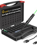 Two In One Rechargeable Laser Boresighter And Scope Leveling Kit with accessories, green laser, 64 adapters, in black case