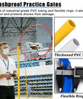 Crash-Proof Drone Trainer For Beginners And Pros, Indoor Obstacle Course Kit with PVC tube and flexible rings shown