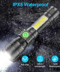 Rechargeable UV Black Light Flashlight 2 Pack 3 In 1 Ultra Bright Pocket Lights With 1200 Lumens Magnetic Waterproof 7 Modes