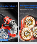 Heavy Duty Electric Wall Planer And Angle Grinder Featuring A Rugged 3000W Motor With Long Extension Rod, Six Variable Speeds For Crushing Concrete Milling And Surface Buffing, Total Game Changer For Pro Smooth Finishes with alloy chain and diamond disc