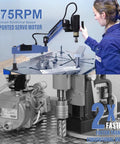 Rock Solid Electric Servo Tapping Machine M3 To M16 with 375 RPM imported servo motor for fast thread cutting.