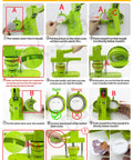 Ultimate Button Maker Machine Kit With Adjustable 2 Inch And 1.25 Inch Dies For Dope DIY Crafts showing assembly steps and usage instructions.