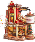 3D Wooden Puzzle Kit For Adults Gift Factory Mechanical Model With Music And Lights 449 Pieces DIY Build