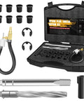 Spark plug thread repair kit for Ford Triton two-valve engines in a case; includes eight black inserts and repair tools.