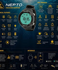 Nepto Freediving Watch Computer With Ultra Compact 48mm Case And 35mm High Contrast Display Taravana Protection Algorithm